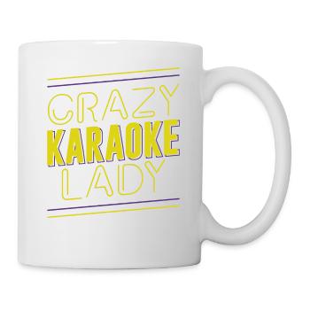 Karaoke Singer Crazy Karaoke Lady - Tasse - Weiß - Rechts