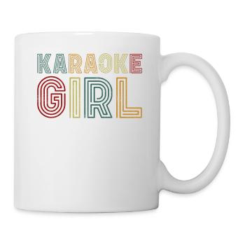 Karaoke Singer Retro Vintage - Tasse - Weiß - Rechts