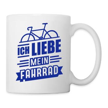Ich liebe mein Fahrrad (Schriftzug) - Tasse - Weiß - Rechts