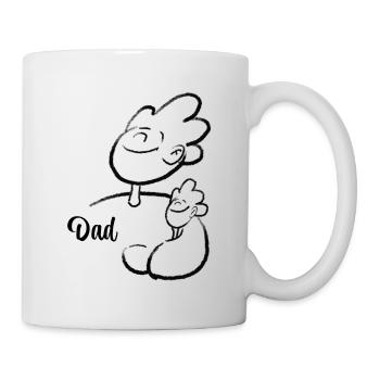 Illustration Père et Fils - Mug blanc - blanc - Droite