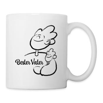 Bester Vater und Sohn illustration - Tasse - Weiß - Rechts