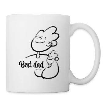 Best dad und Sohn Illustration - Tasse - Weiß - Rechts