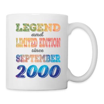 23.Jahre Geburtstag Mann Frau 2000 September - Tasse - Weiß - Rechts