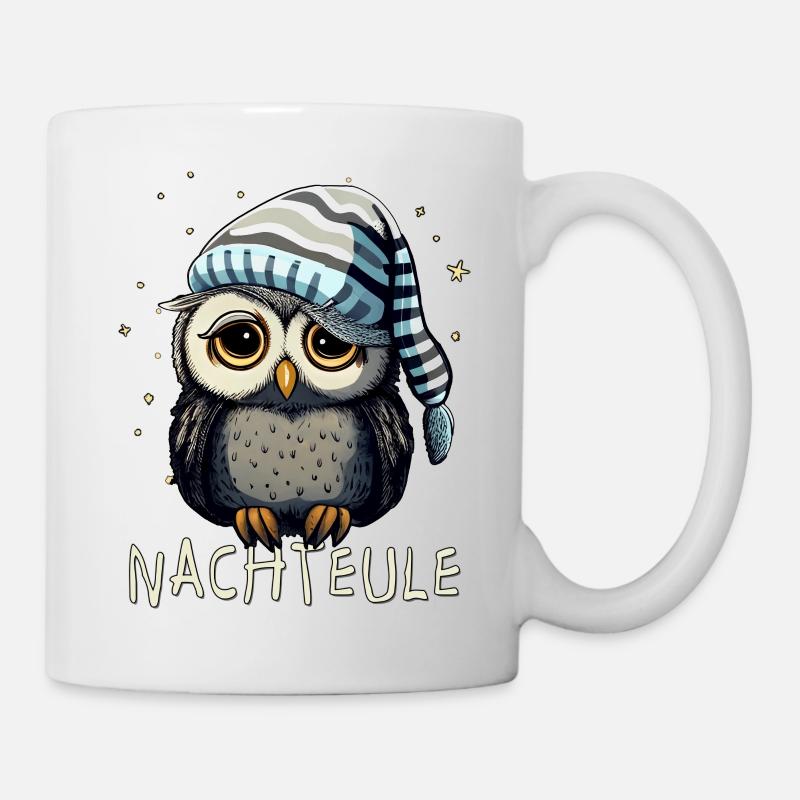 Nachteule - Tasse - Weiß