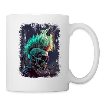 Dark Horror Punk Zombie Skull - Mug - white - Right