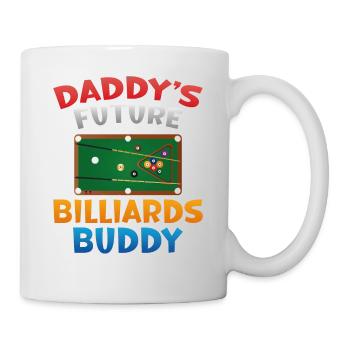 Billard Joueur de billard Balle Papa Fils - Mug blanc - blanc - Droite
