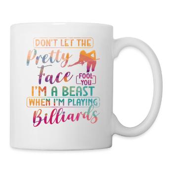 Billiards Pool Player Ball Girl - Tasse - Weiß - Rechts