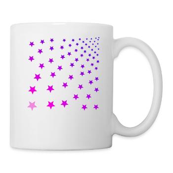 Stars pink pink pink purple gift idea - Mug - white - Right