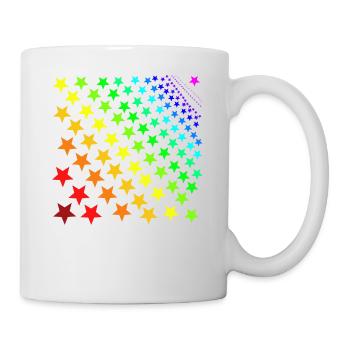 Sterne Regenbogen Geschenkidee - Tasse - Weiß - Rechts