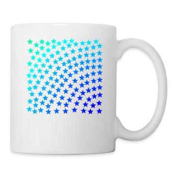 Stars green turquoise blue gift idea - Mug - white - Right