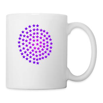 Sterne rosa lila pink Geschenkidee violett - Tasse - Weiß - Rechts