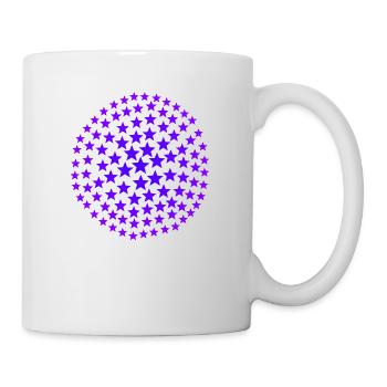 Sterne rosa lila Geschenkidee pink violett - Tasse - Weiß - Rechts