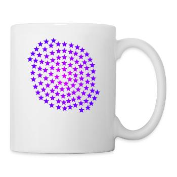 Sterne rosa pink lila Geschenkidee - Tasse - Weiß - Rechts