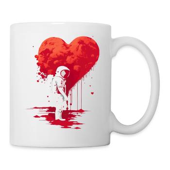 Liebe dich zum Mond Geschenk heiliges Paar - Tasse - Weiß - Rechts