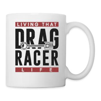 Voiture de course de dragster vivant que - Mug blanc - blanc - Droite