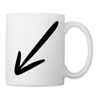 Arrow drawing sketch black - Mug - white - Right