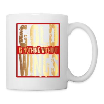 Gold is nothing without wings / gold wing - Mug - white - Right