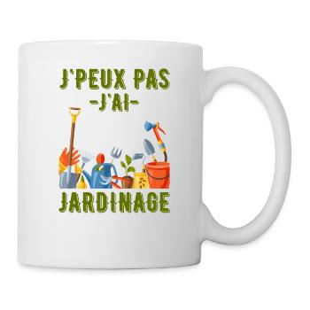 Je peux pas j ai jardinage - Mug blanc - blanc - Droite