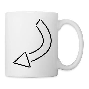 Arrow drawing sketch black - Mug - white - Right