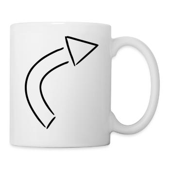Arrow drawing sketch black - Mug - white - Right