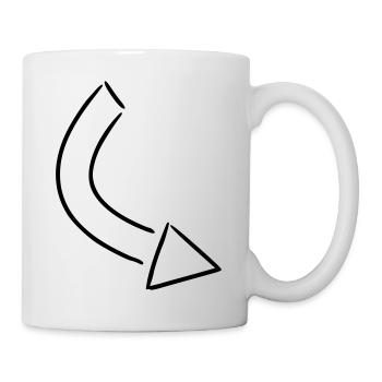 Arrow drawing sketch black - Mug - white - Right
