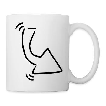 Arrow drawing sketch black - Mug - white - Right