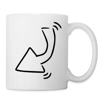 Arrow drawing sketch black - Mug - white - Right