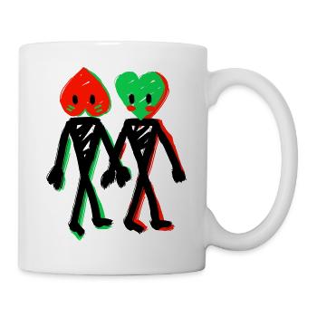 couple heart - Mug - white - Right