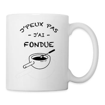 J'PEUX PAS J'AI FONDUE - Mug blanc - blanc - Droite