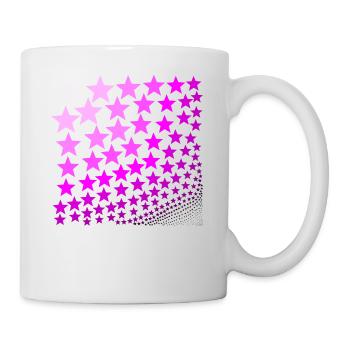 Stars pink pink pink gift idea - Mug - white - Right