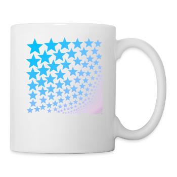 Stars turquoise pink gift idea - Mug - white - Right