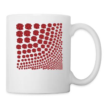 Rosen rot Geschenkidee - Tasse - Weiß - Rechts