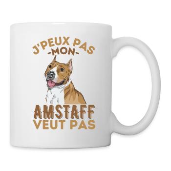 Staffordshire Terrier American - Mug blanc - blanc - Droite
