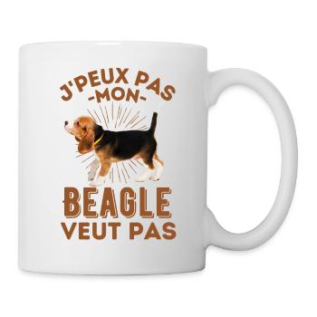 Chien de race beagle - Mug blanc - blanc - Droite