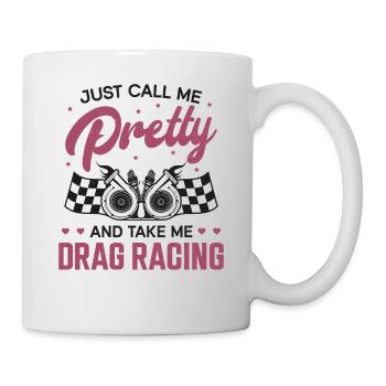 Drag Racing Race Car Girl Just - Mug blanc - blanc - Droite