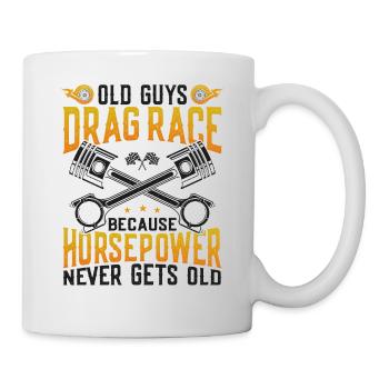 Drag Racing Race Car Old Guys Drag - Mug blanc - blanc - Droite
