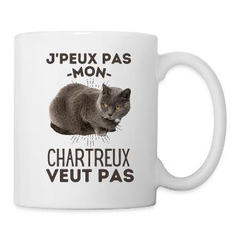 Chat de race chartreux - Mug blanc - blanc - Droite