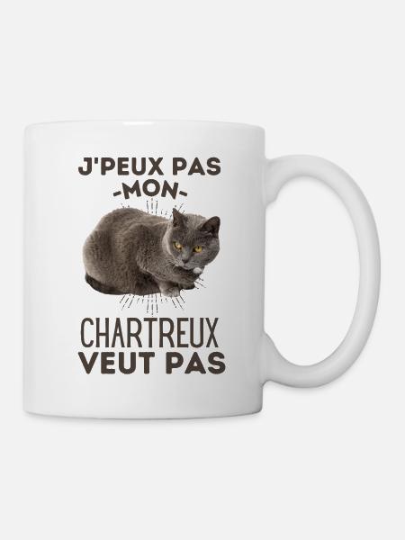 Chat de race chartreux - Mug blanc - blanc