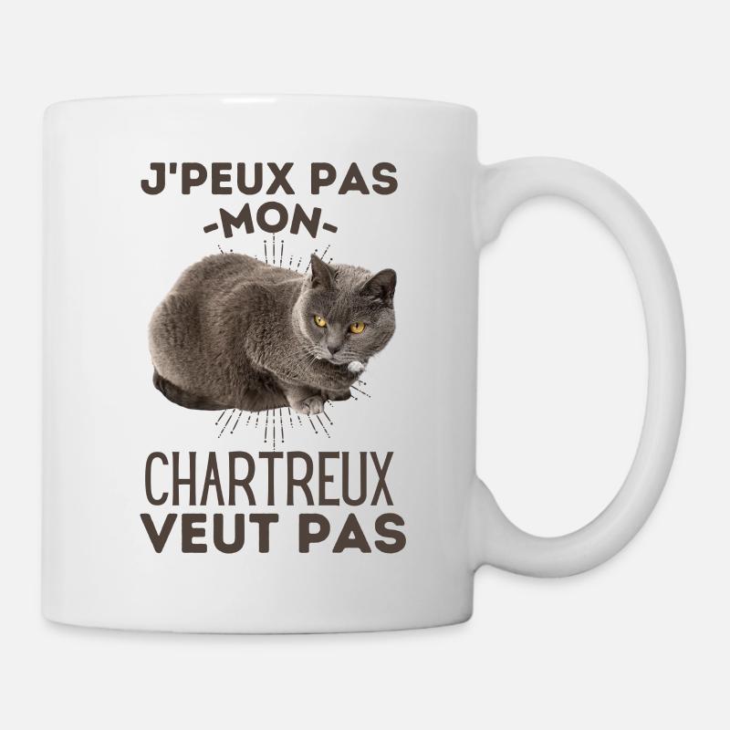 Chat de race chartreux - Mug blanc - blanc