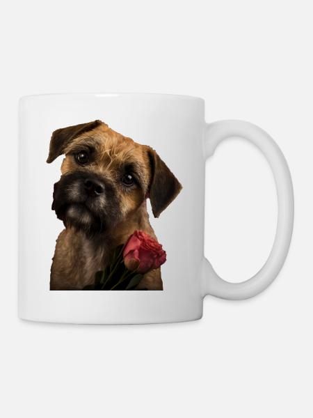Border Terrier Valentine's Day - Mug - white
