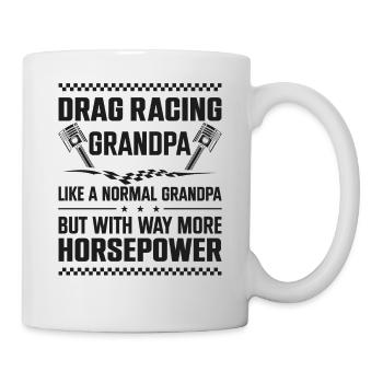 Drag Racing Race Car Grandpa - Tasse - Weiß - Rechts