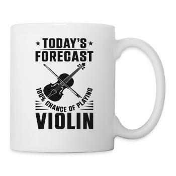 Violin Violinist Today's Forecast - Tasse - Weiß - Rechts