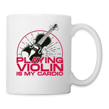 Violoniste violoniste jouant du violon est - Mug blanc - blanc - Droite