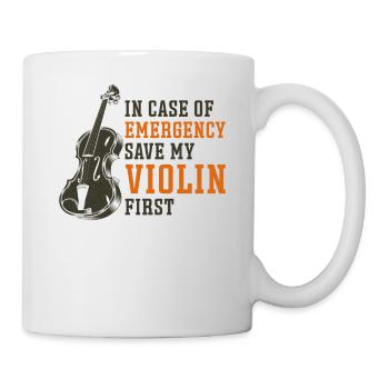 Violoniste en cas de - Mug blanc - blanc - Droite