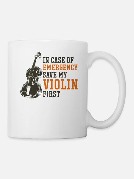 Violin Violinist In Case Of - Tasse - Weiß