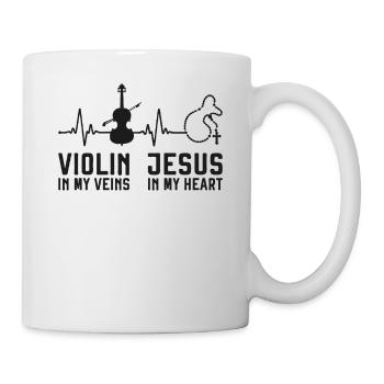 Violin Violinist Jesus Christian - Tasse - Weiß - Rechts