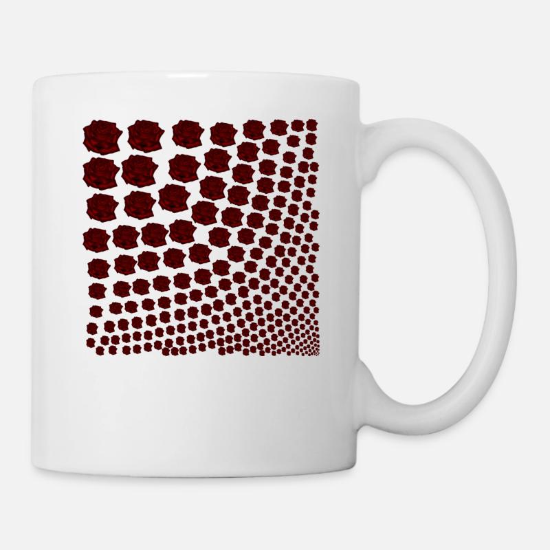 Rosen rot Geschenkidee - Tasse - Weiß