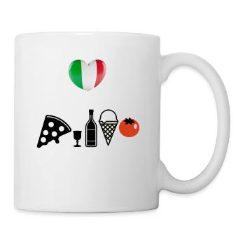 Italien lustig Italia Geschenkidee - Tasse - Weiß - Rechts