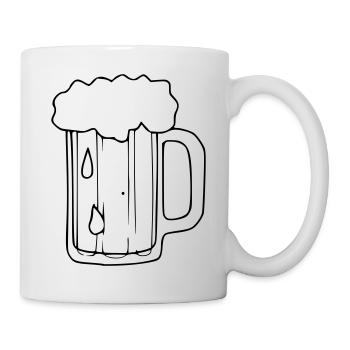 Beer Drawing Party Celebrate Black - Mug - white - Right