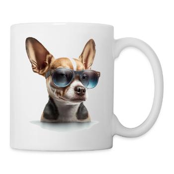 Cool Chiwawa with sunglasses - Mug - white - Right